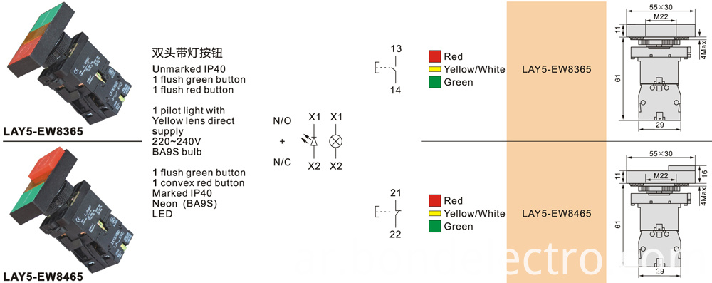 معلمة EW8365 و EW8465 Parameter of EW8365 and EW8465